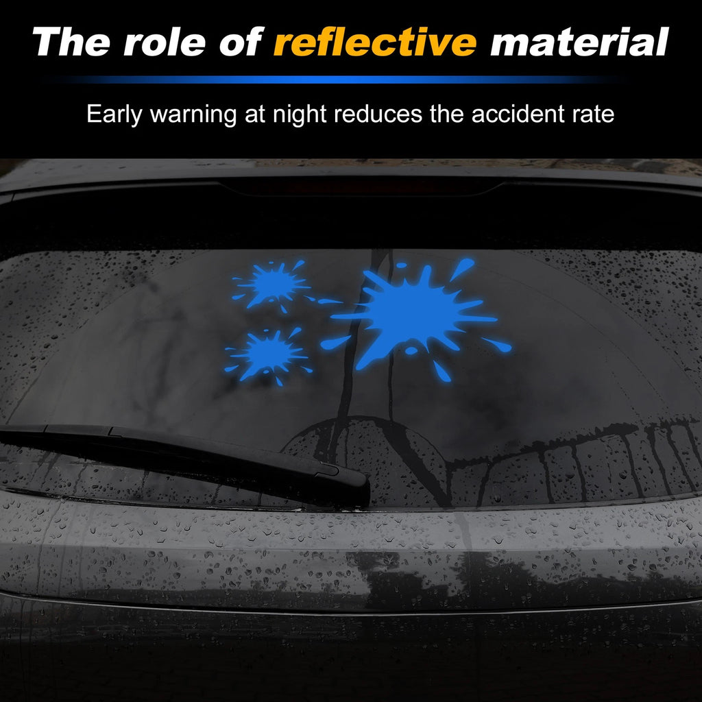 Reflective Bumper Decal for - Blue, 3 Spots