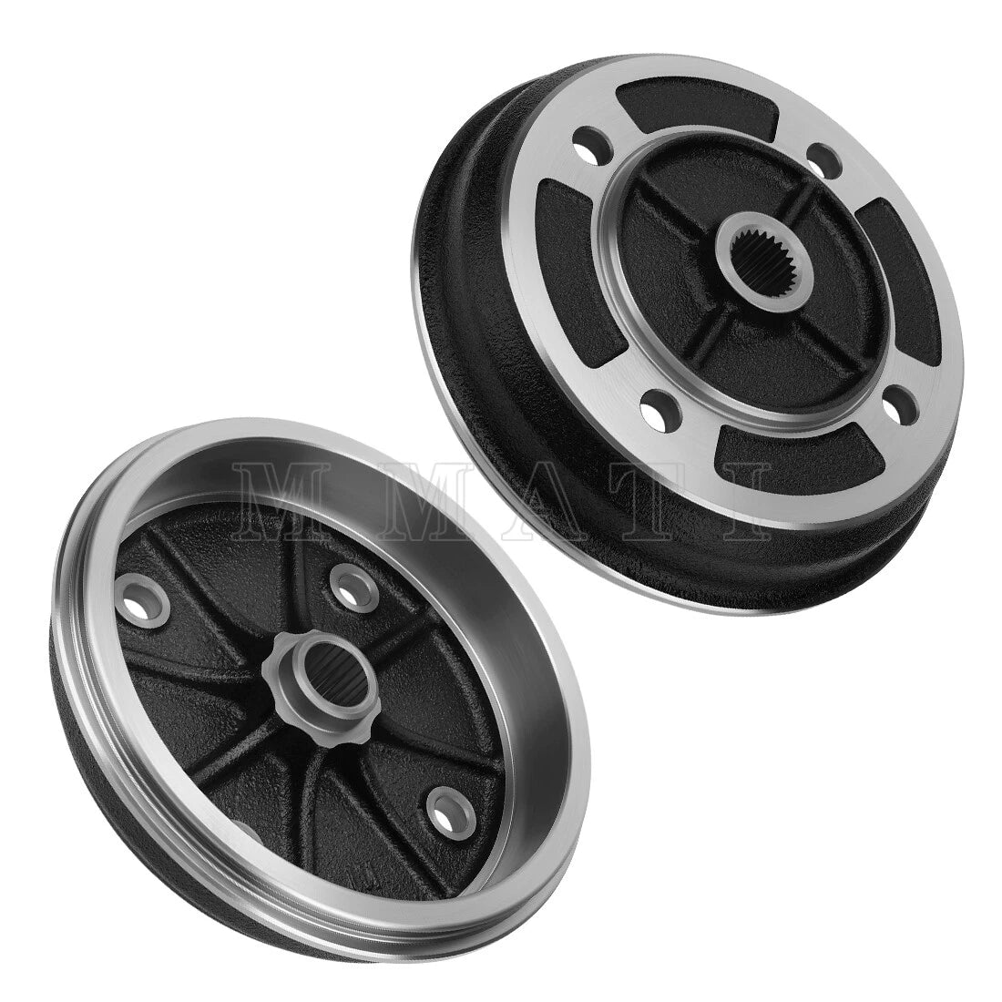 2 Pack Front Wheel Brake Drums for Kawasaki KAF540 Mule (1990–2020)