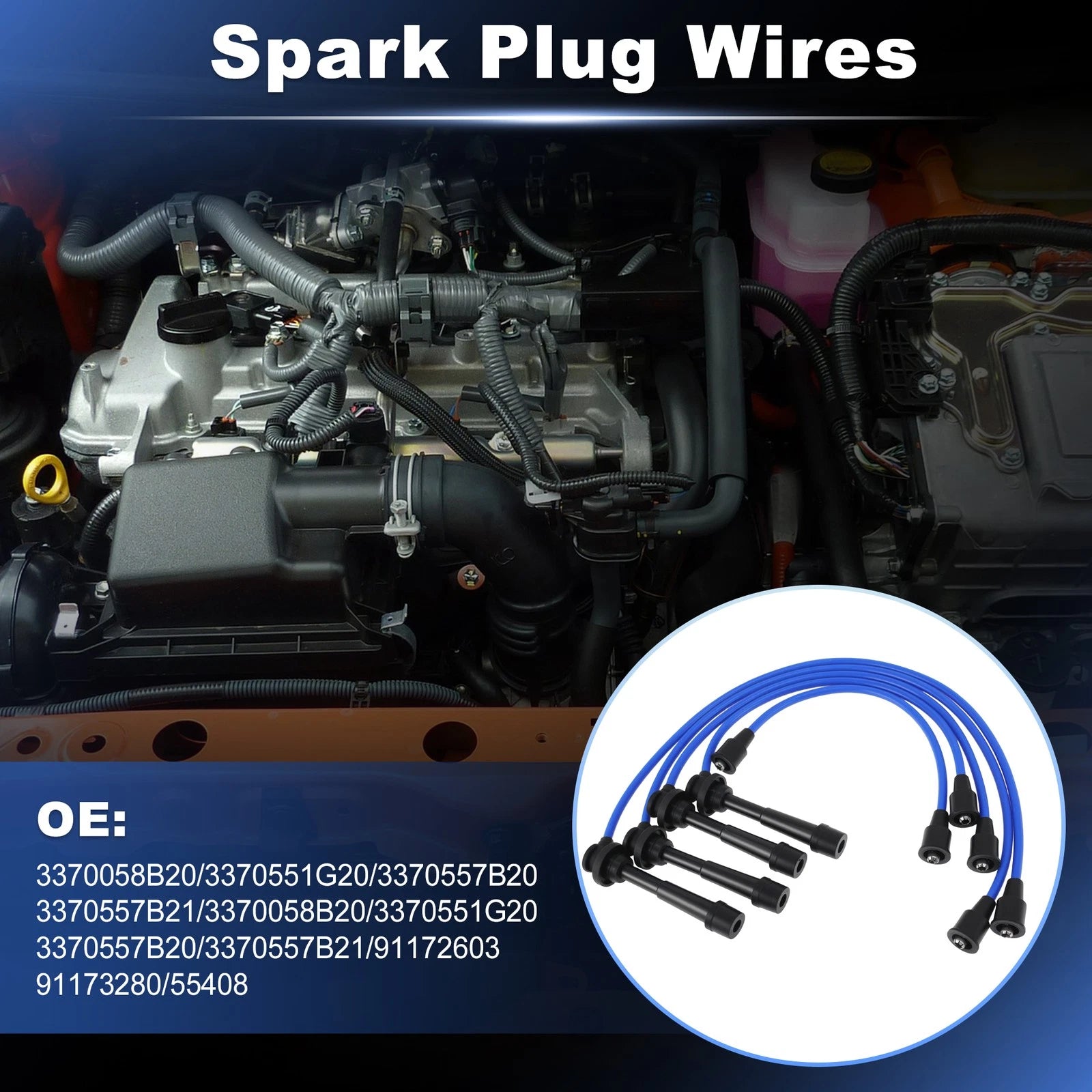 Spark Plug Wires Set for Chevrolet Metro Tracker 1.3L (1998–1998)