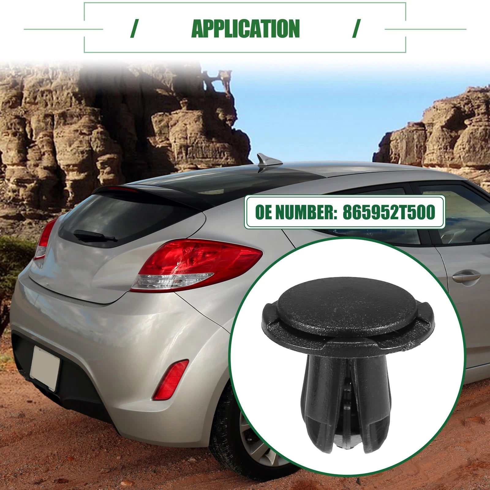 Fender Liner Clips 10 Piece Replacement for Hyundai Veloster (2012–2021)