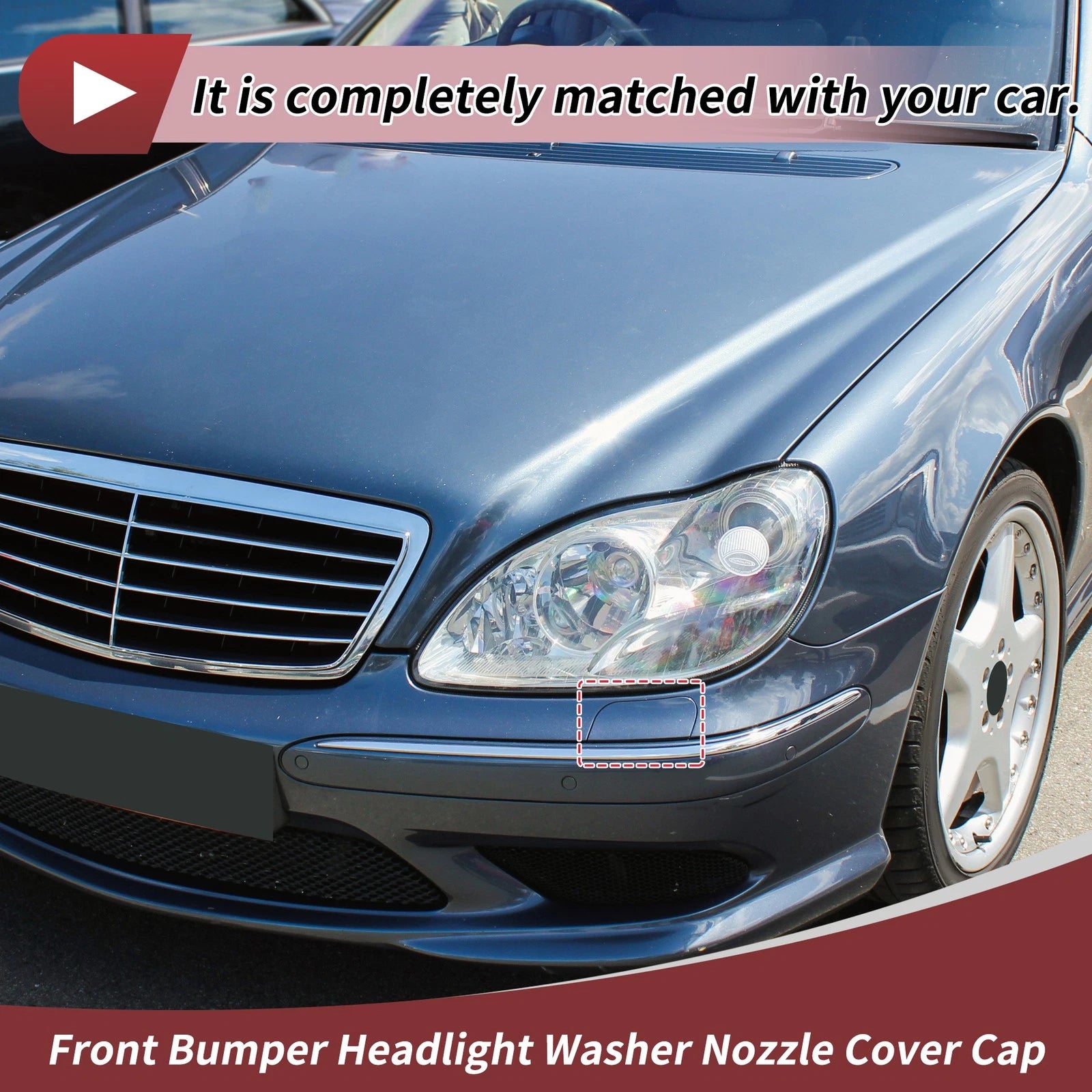 Front Left Side Headlight Washer Nozzle Cover Cap for Mercedes-Benz S55 (2007–2014)
