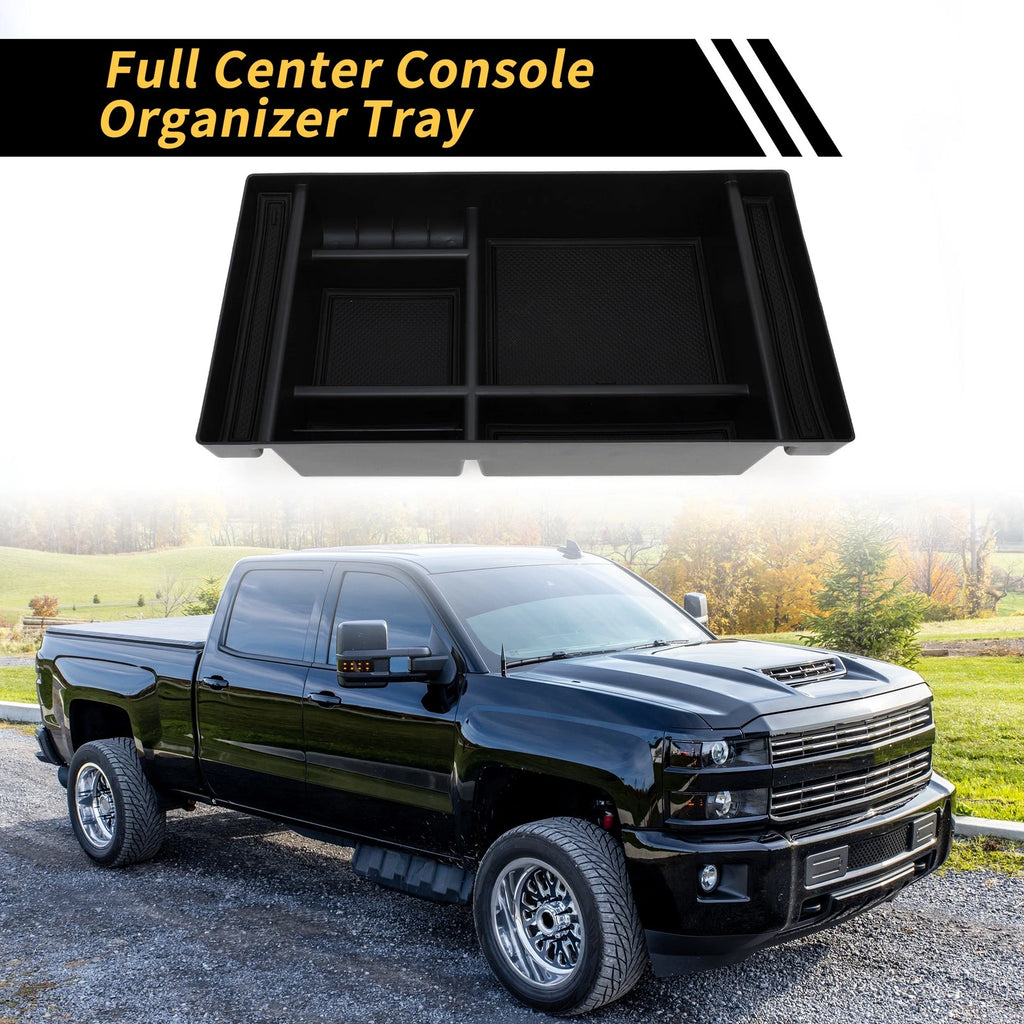 Center Console Organizer Tray Replacement for Chevy Silverado GMC Sierra Black