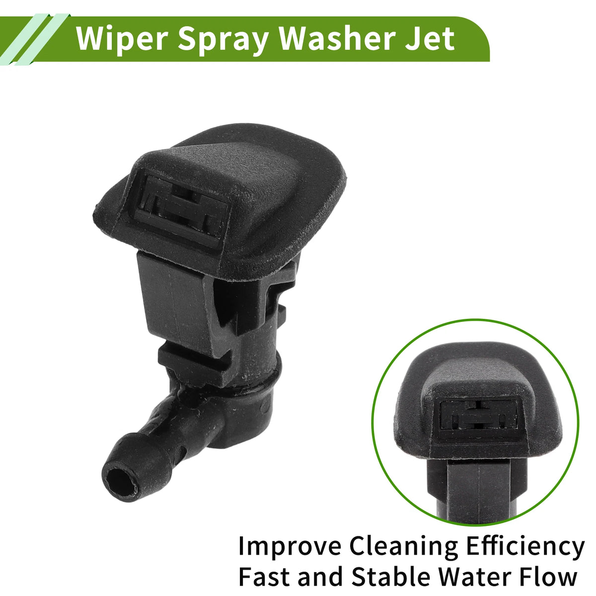Set of 2 Front Windshield Washer Nozzles for Jeep Wrangler (2013–2015) No.68164356AB
