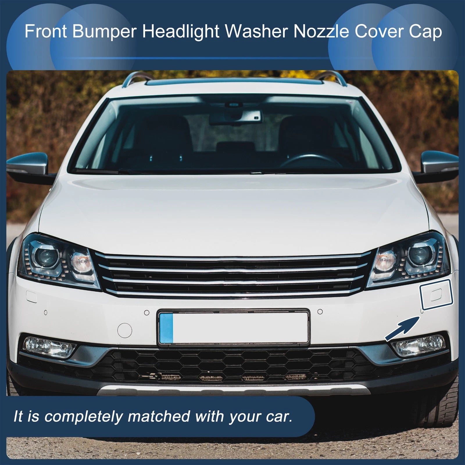 Front Left Washer Nozzle Cover Cap for Volkswagen Passat CC (2008–2012)