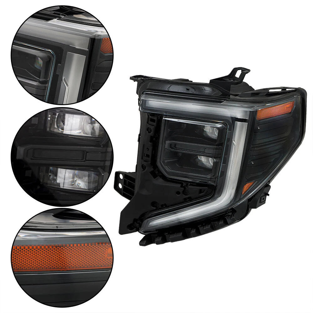 Driver Left Headlight for GMC Sierra 1500 (2022–2024) LED Clear Lens