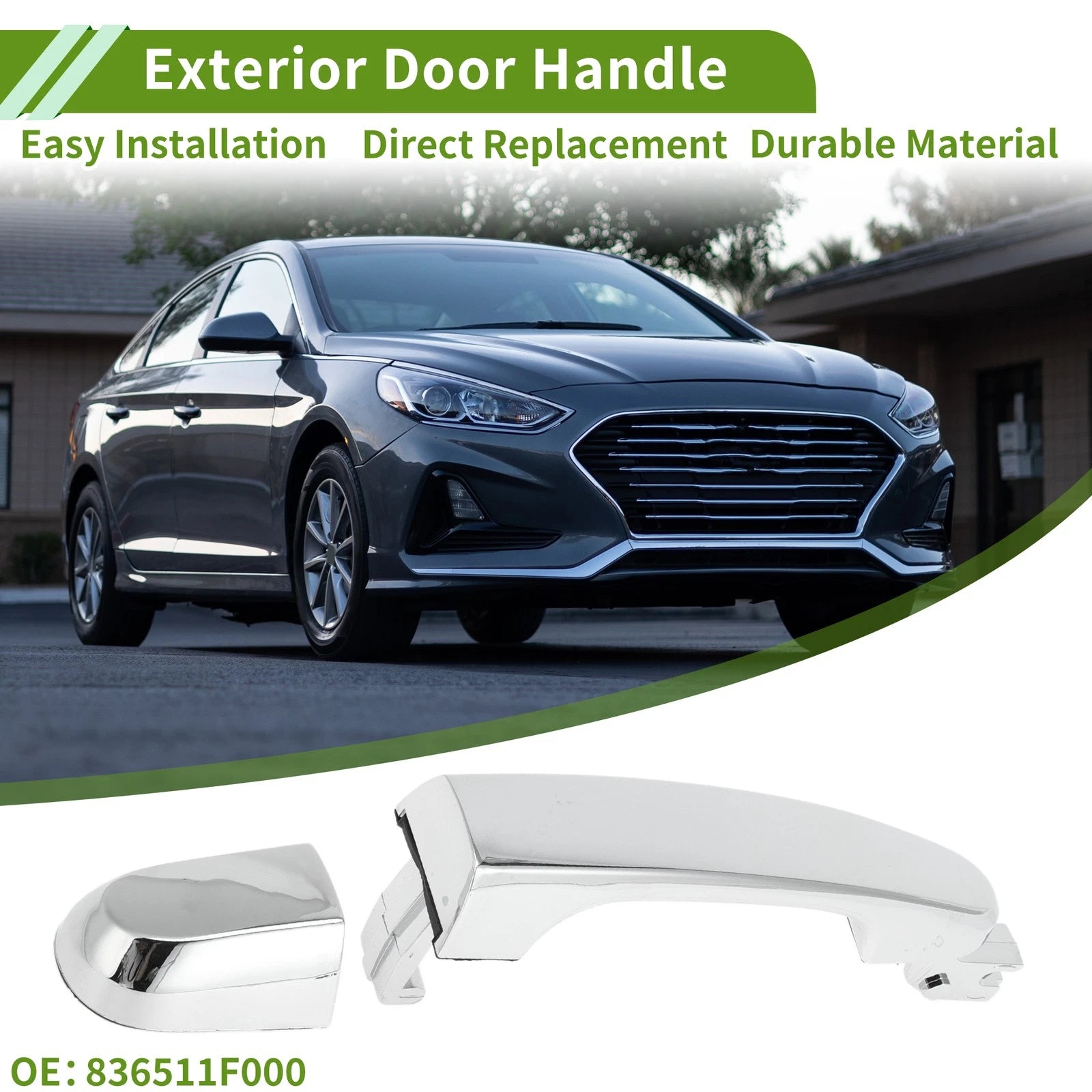 Exterior Door Handle Replacement Rear Left for Hyundai Accent (2018–2023)