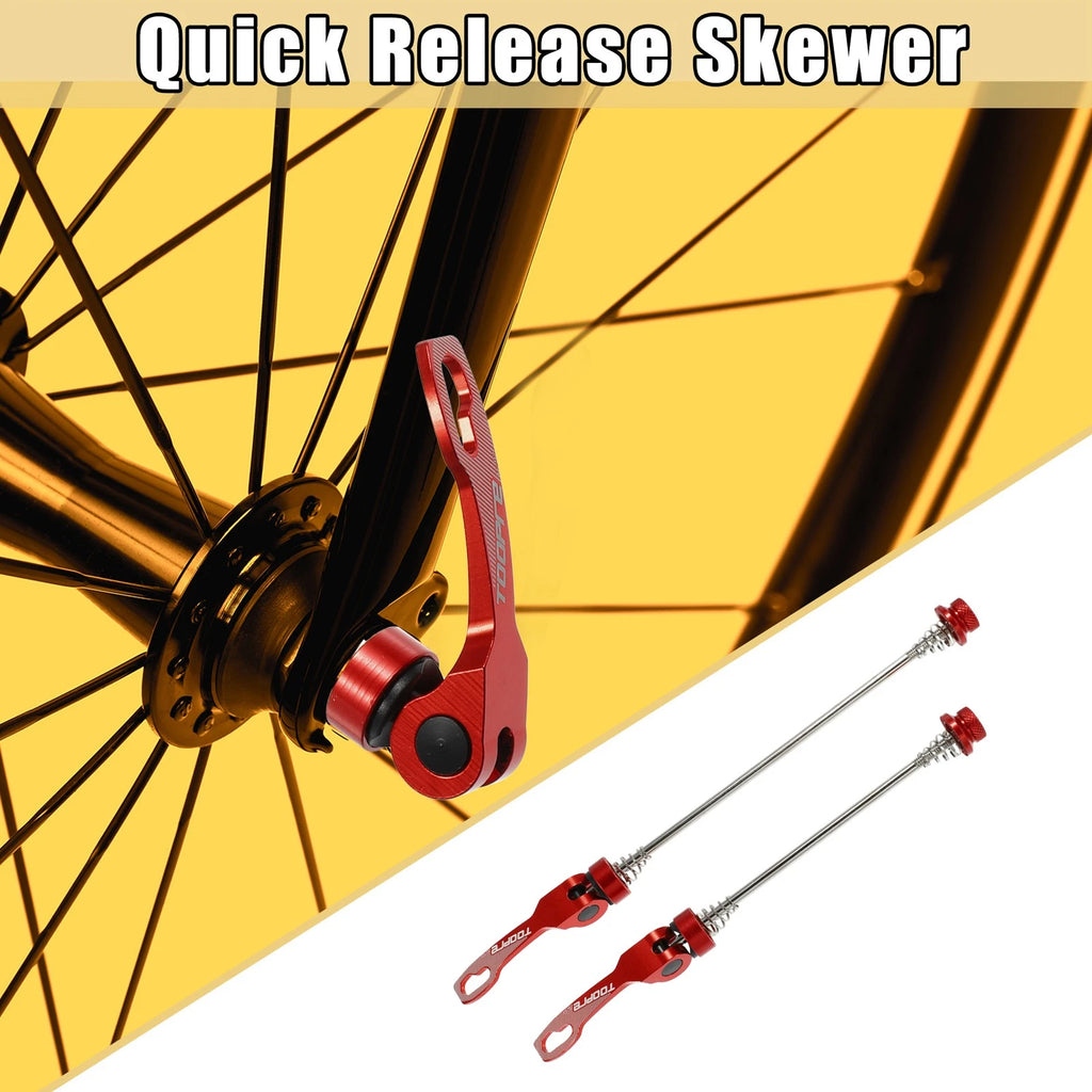 Front Rear Wheel Axle Quick Release Pair for MTB Bicycle (Red) (2005–2015)