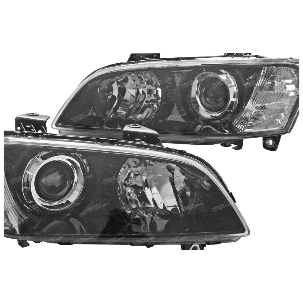 Black Projector Headlights Pair LH+RH for Holden VE Commodore (2006–2010)