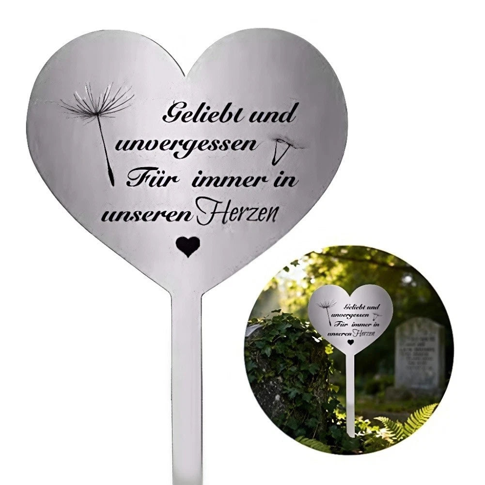 Stainless Steel Heart Shaped Grave Decoration for Loved Ones