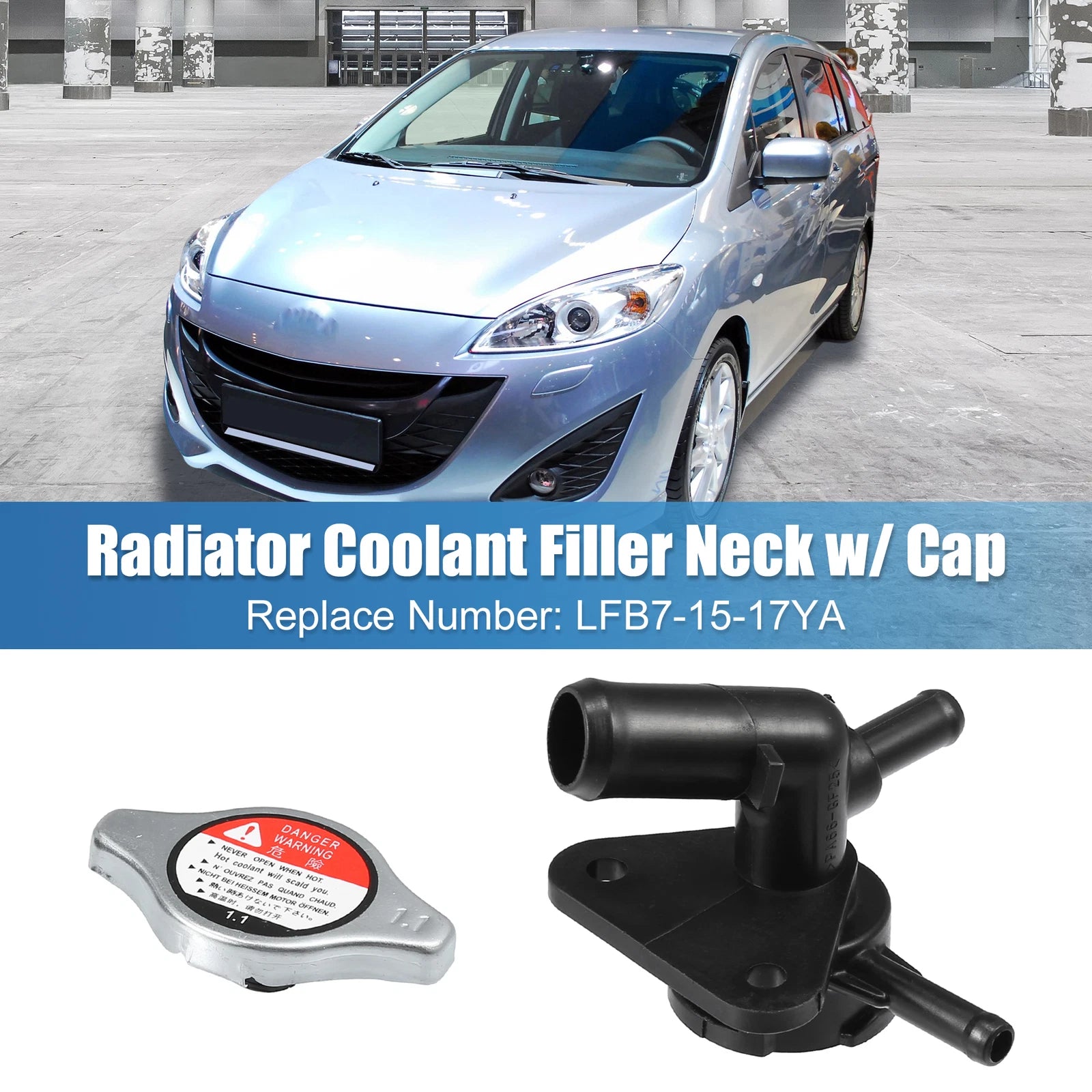 Engine Radiator Coolant Filler Neck Replacement for Mazda 5 (2006–2010)