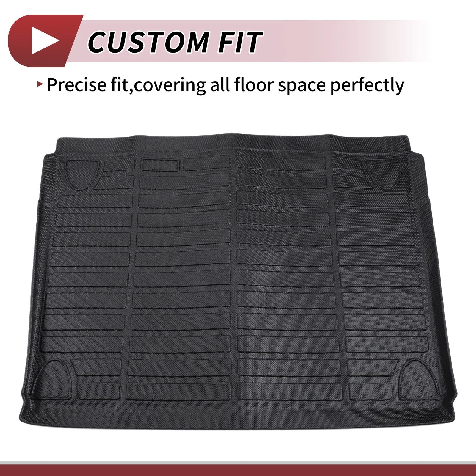 Cargo Liner Rear Trunk Mat for Ford Bronco 4 Door (2021–2025) TPE Grid Pattern