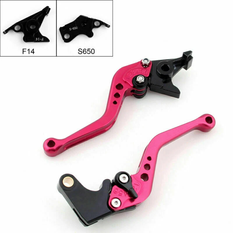 Short Brake Clutch Levers for Suzuki SV650/S BL650/V-Strom 600/750 Katana (2003–2023) Red T9