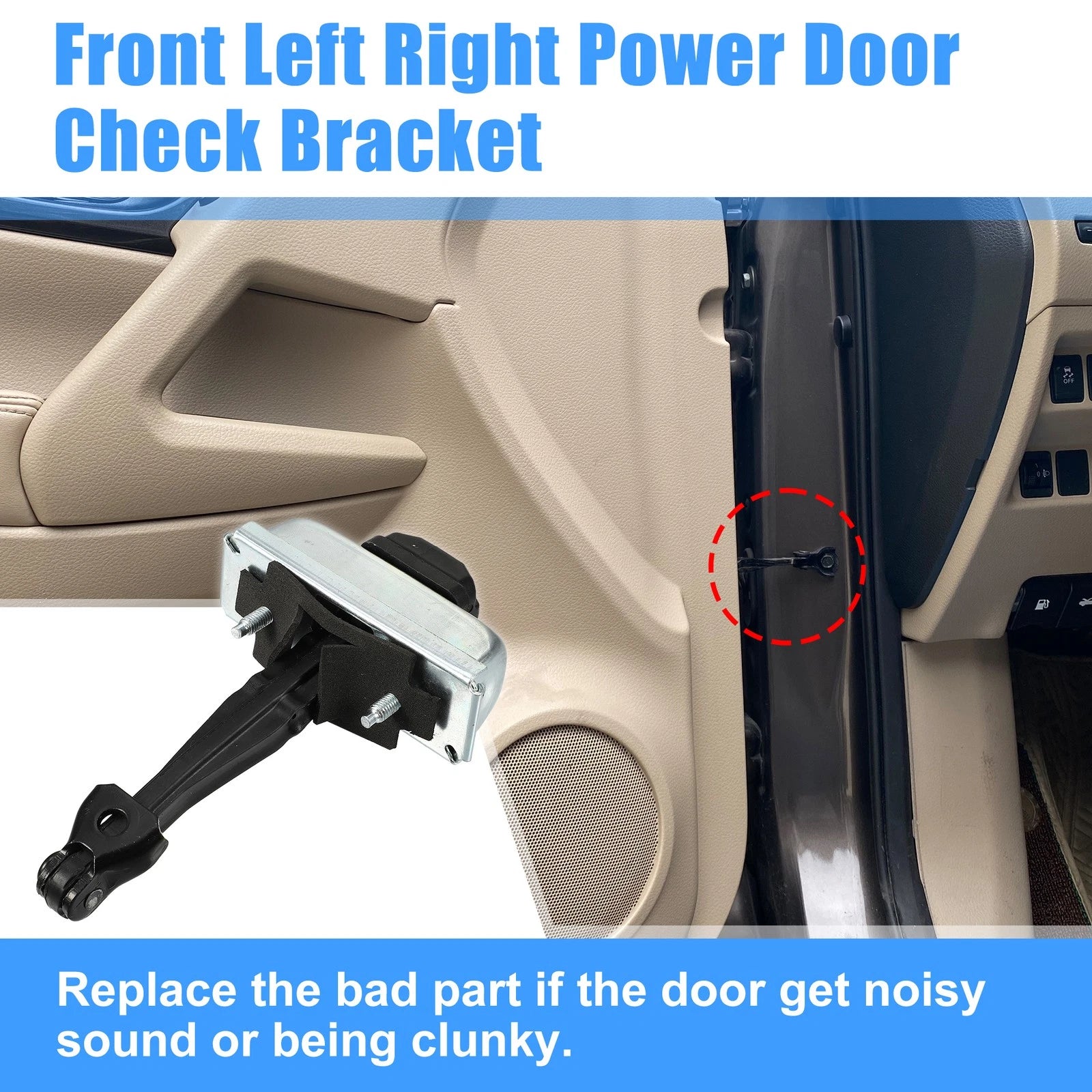 Front Door Check Strap Stop Limiter for Chevy Silverado GMC Sierra Yukon (2014–2020)