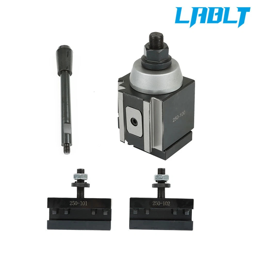 Set of 2 Piston Type Quick Change Tool Post Holders for LABLT AXA 250-100 (12")