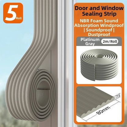 2M Soundproof Sealing Strip for Door Window Frame Noise Reduction