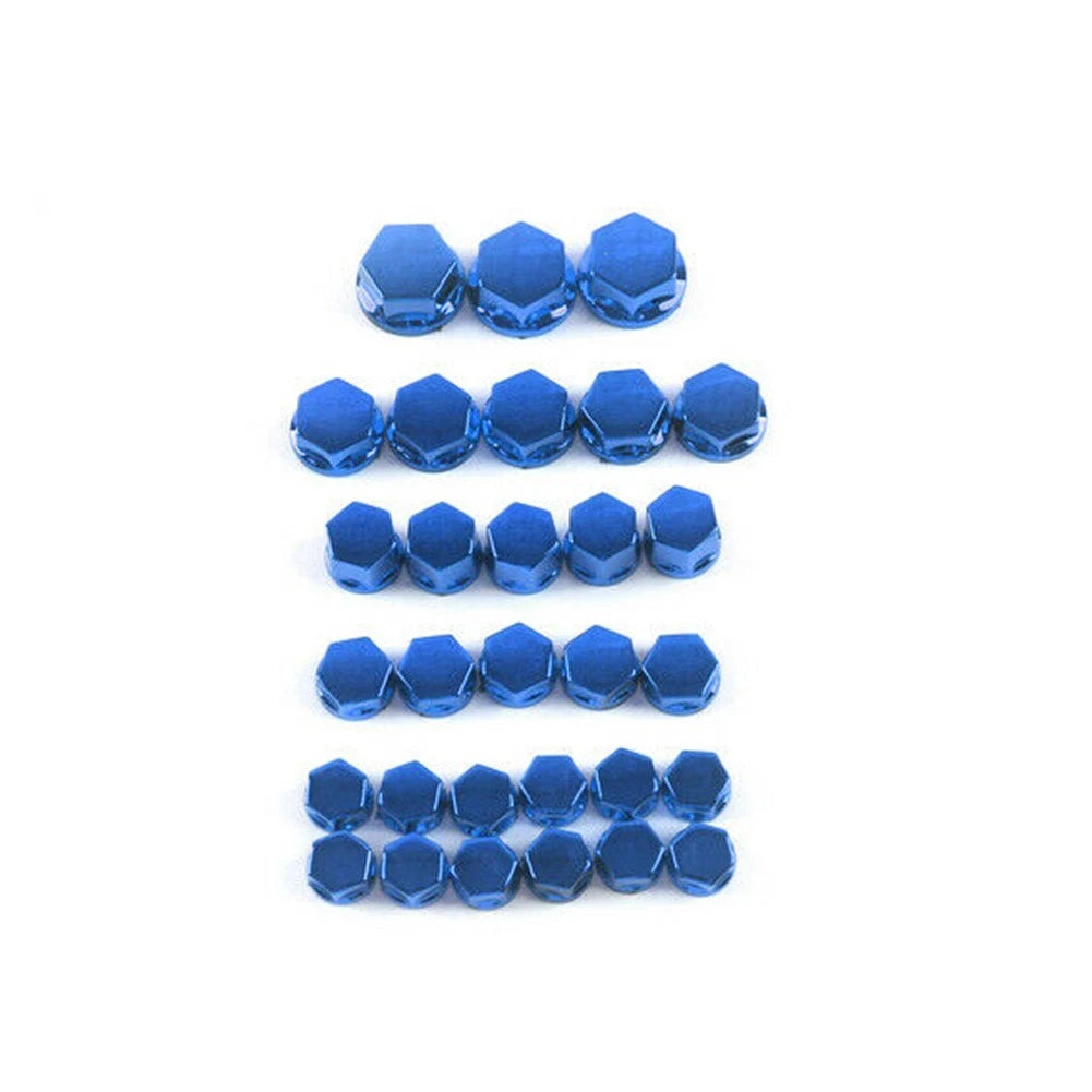 30pcs Screw Nut Bolt Cap Covers for Motorcycle (No Specific Years)