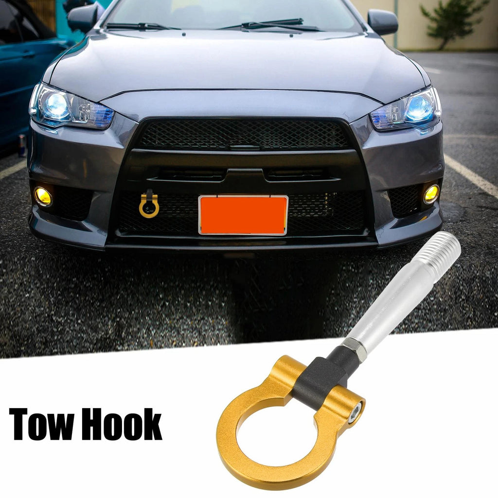Tow Hook Screw on Round Ring Gold Tone for Mitsubishi Lancer EVO X (2008–2015)