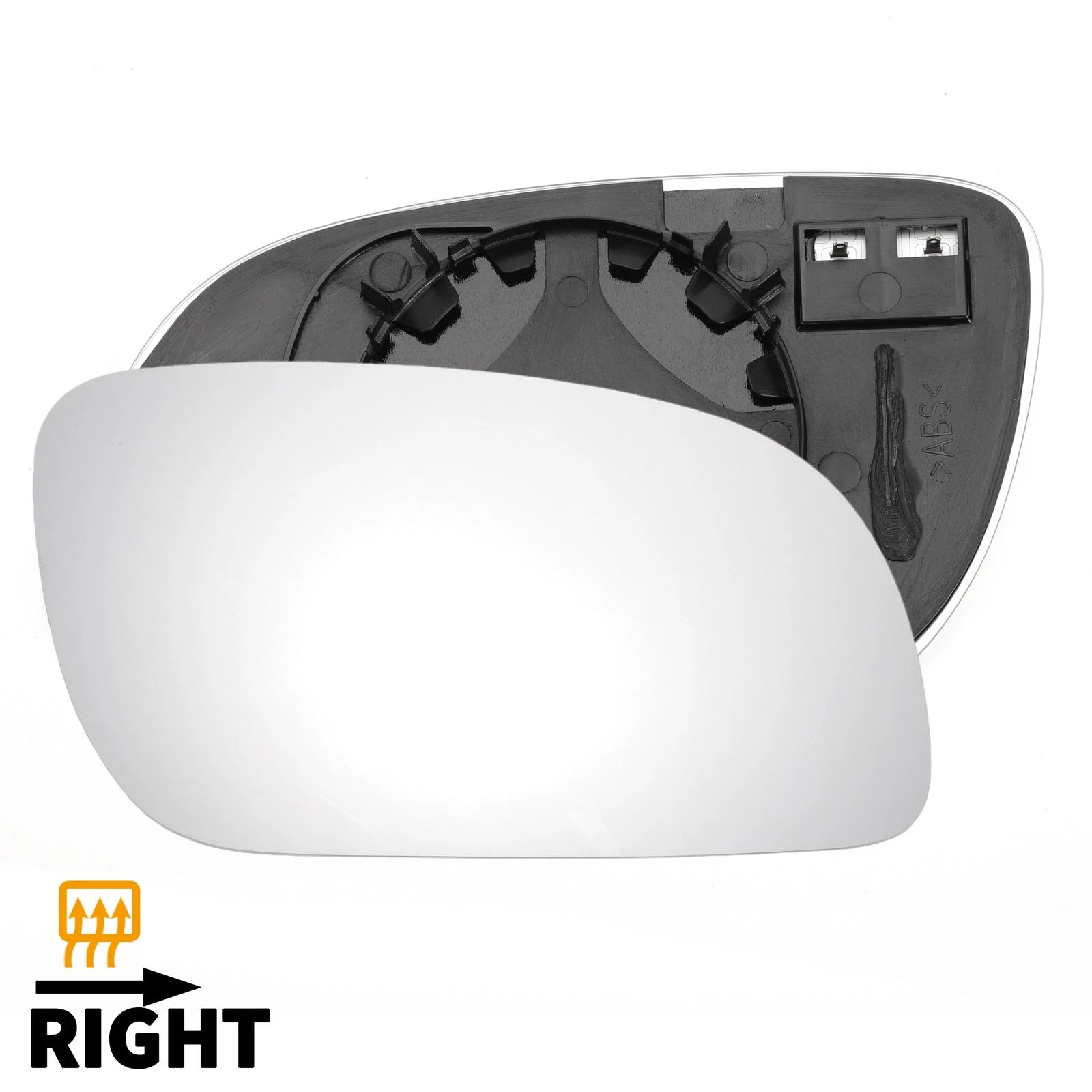 Right Side Mirror Glass with Back Heated for Volkswagen Touran (2003–2010)