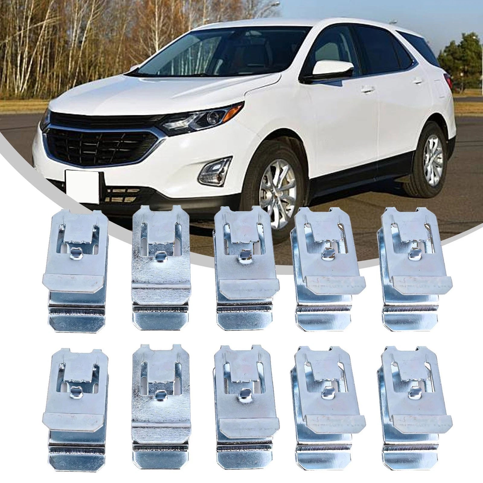 Silver Metal Ceiling Handle Clip for Car Interior Trim Panel (Universal)