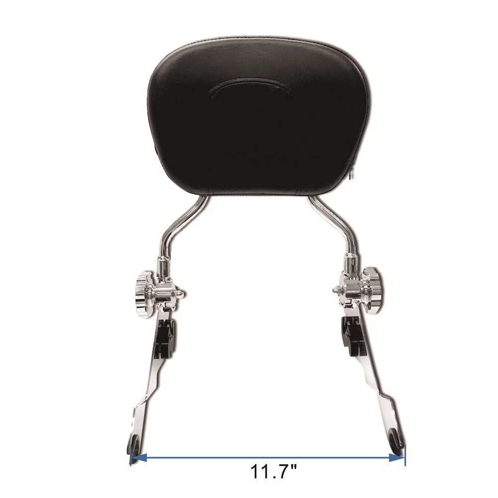 Adjustable Sissy Bar Backrest with Luggage Rack for Harley Davidson (2009–2021)