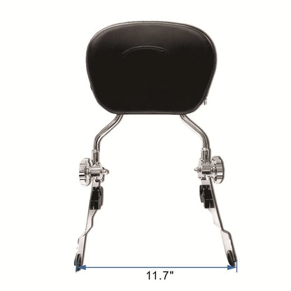 Adjustable Sissy Bar Backrest with Luggage Rack for Harley Davidson (2009–2021)