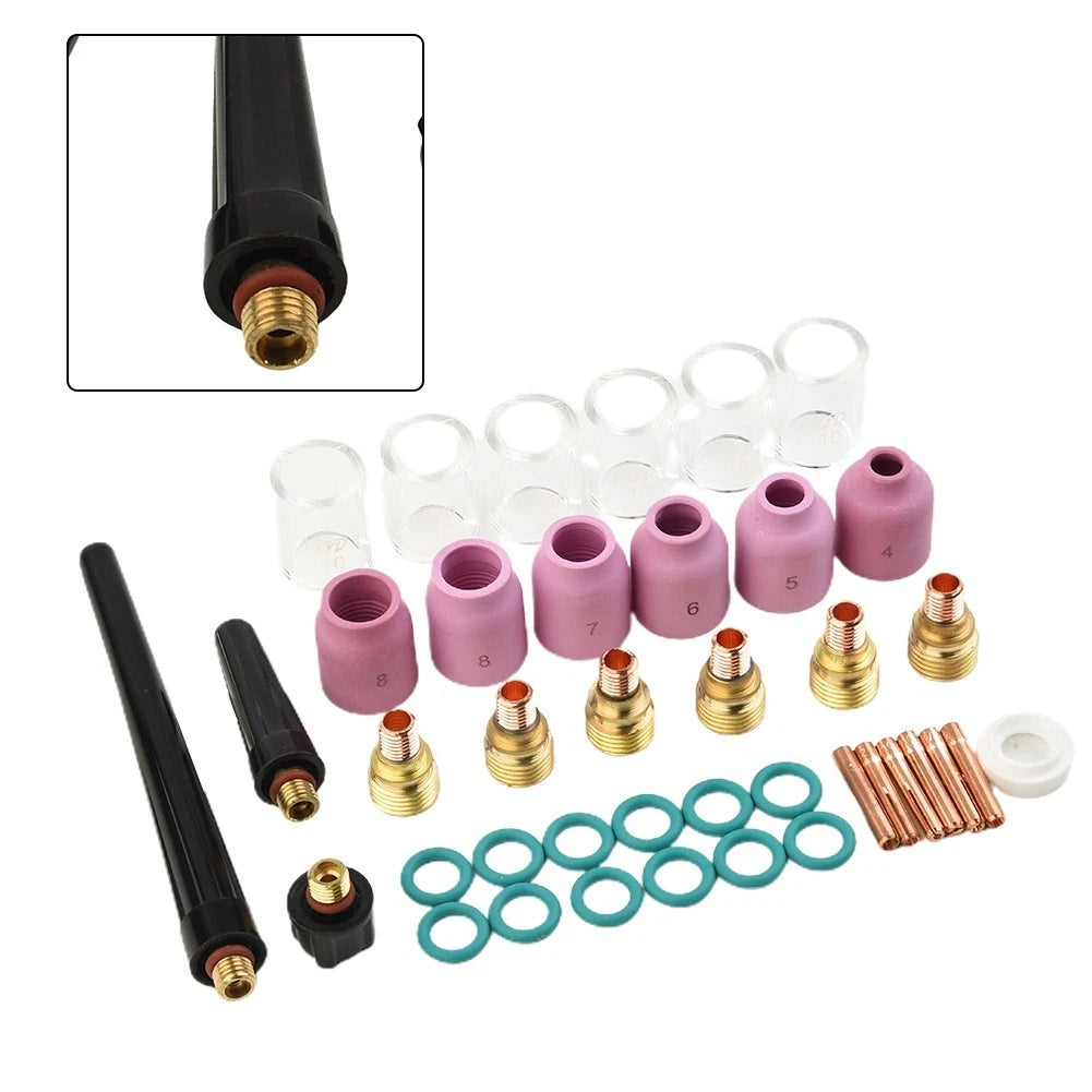 40 Piece TIG Welding Torch Cup and Gas Lens Set for WP92025 Models