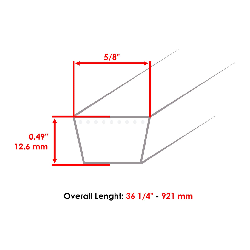 Drive V-Belt Replacement for MTD 247.270170 247.270250 (2005–2018)