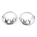 2 Pcs Chrome ABS Front Speaker Grill Trim Cover for Harley Electra Glide (2014–2022)