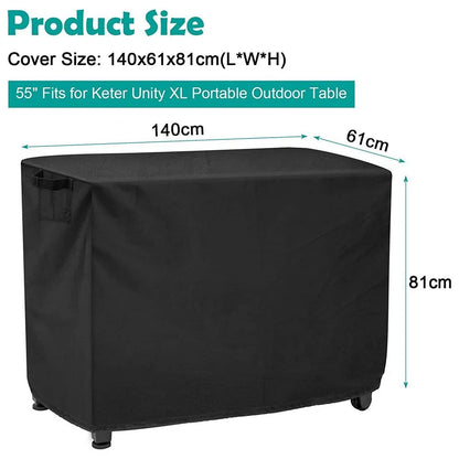 Secure Fit Cover for Movable Dining Cart (Adjustable Drawstring)