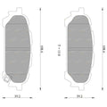 Rear Disc Brake Pad Set for Subaru Forester (2003–2008) EJ251 EJ255 EJ253
