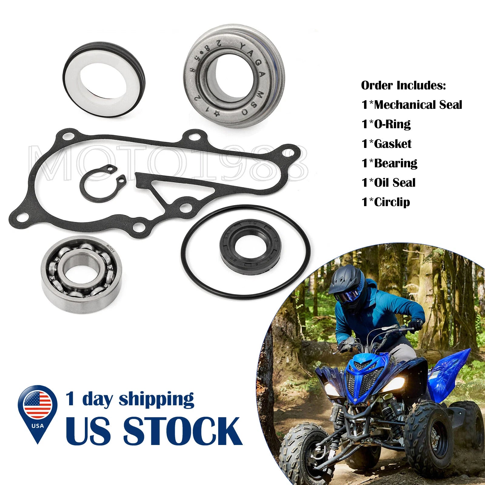 Water Pump Seal Gasket Rebuild Kit for Yamaha Raptor 700 700R YFM 700 (2006–2021)