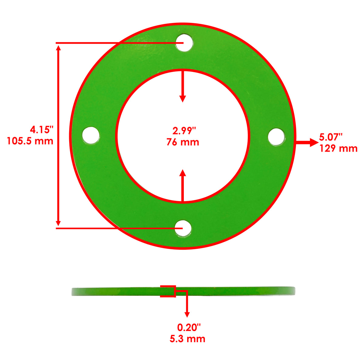 Deck Spindle Reinforcement Ring for John Deere 1642HS 1742HS 14.542GS (2010–2018)