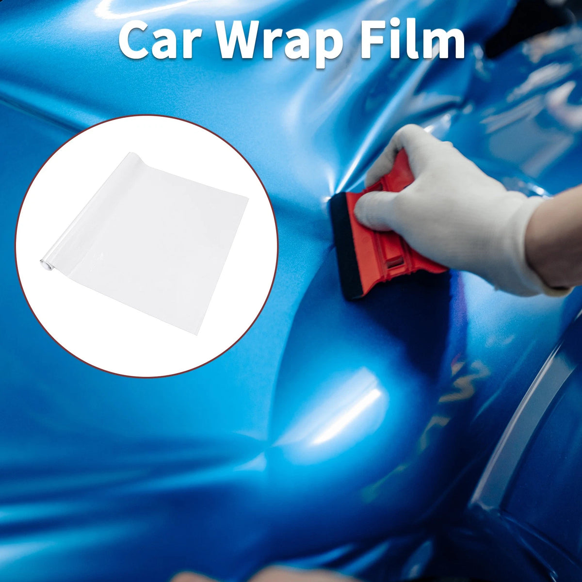White Car Wrap Film for Universal Use (1.48ft x 59.84inch) 1 Pc