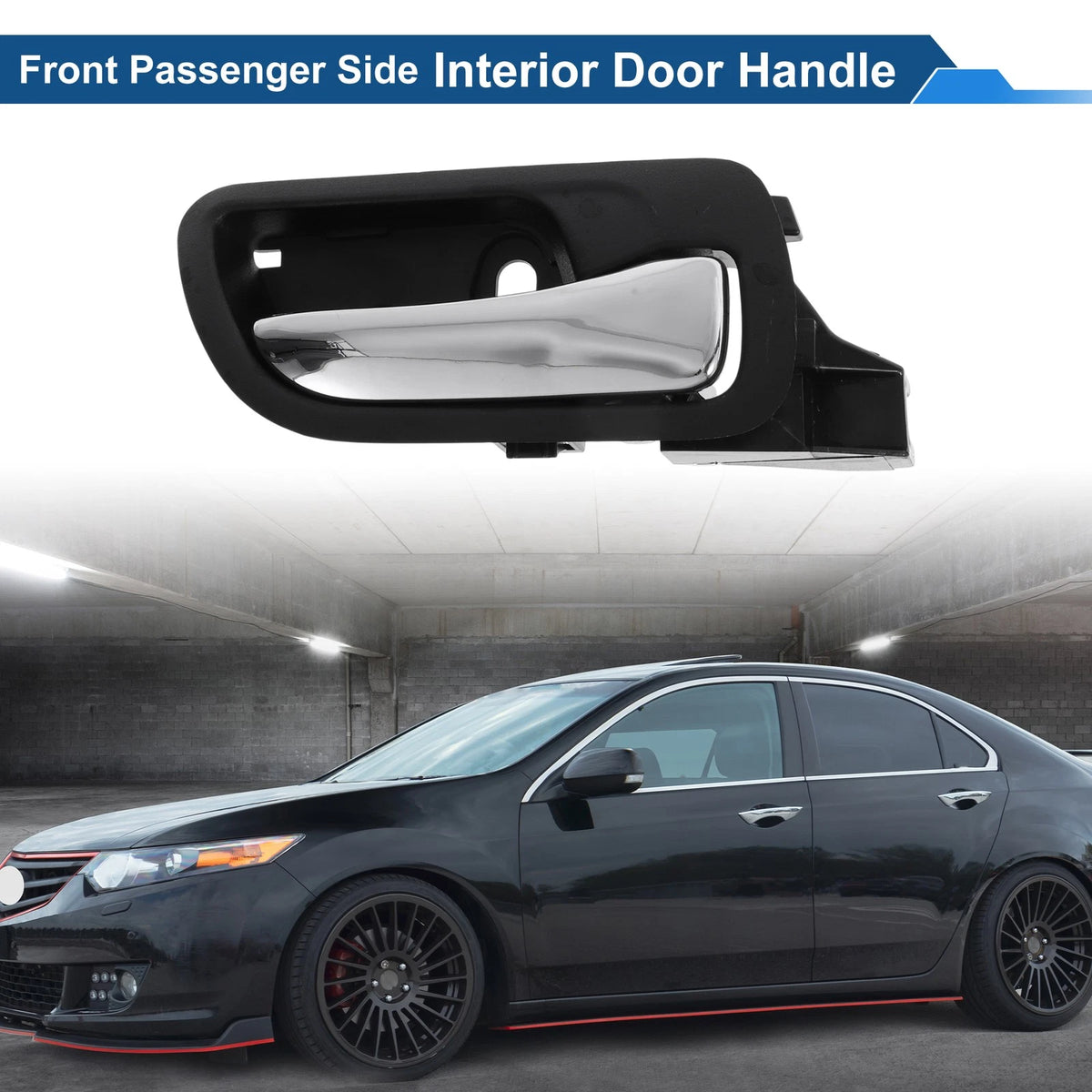 Front Driver Side Interior Door Handle for Honda Accord (2003–2007) Black Chrome
