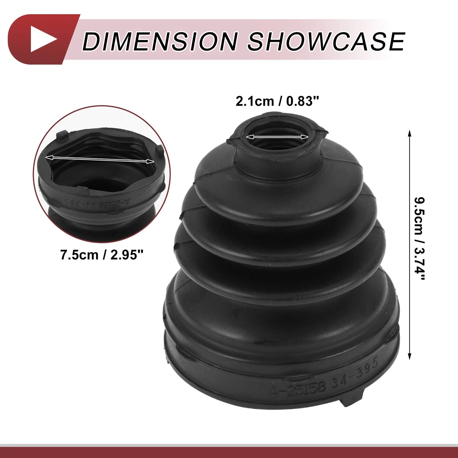 Left Inner CV Joint Boot Kit with Clamp for Honda Civic (2006–2011)