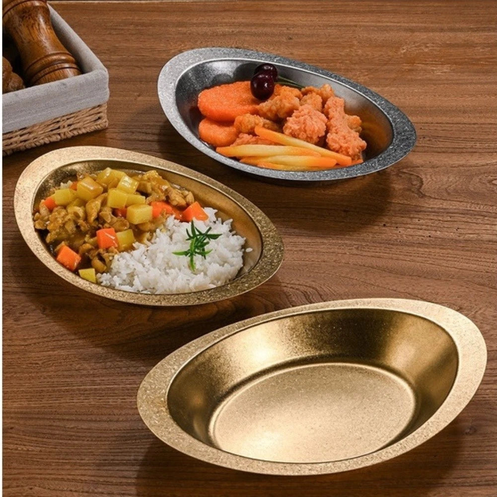 Stainless Steel Dish for Boat Style Serving (26x18x4cm)