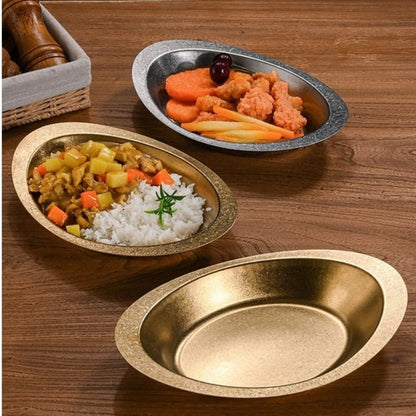 Stainless Steel Dish for Boat Style Serving (26x18x4cm)