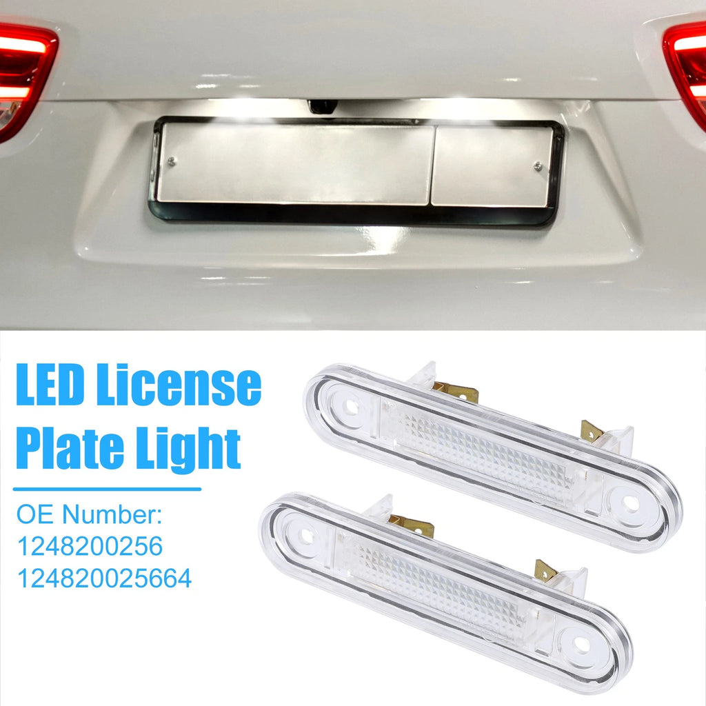 2PCS White LED License Plate Light OEM Replacement for Mercedes-Benz C220 (2015–2021)
