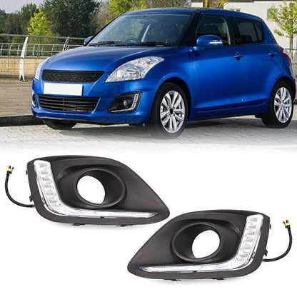 2pcs White LED Daytime Running Lights DRL for Suzuki Swift (2014–2016)