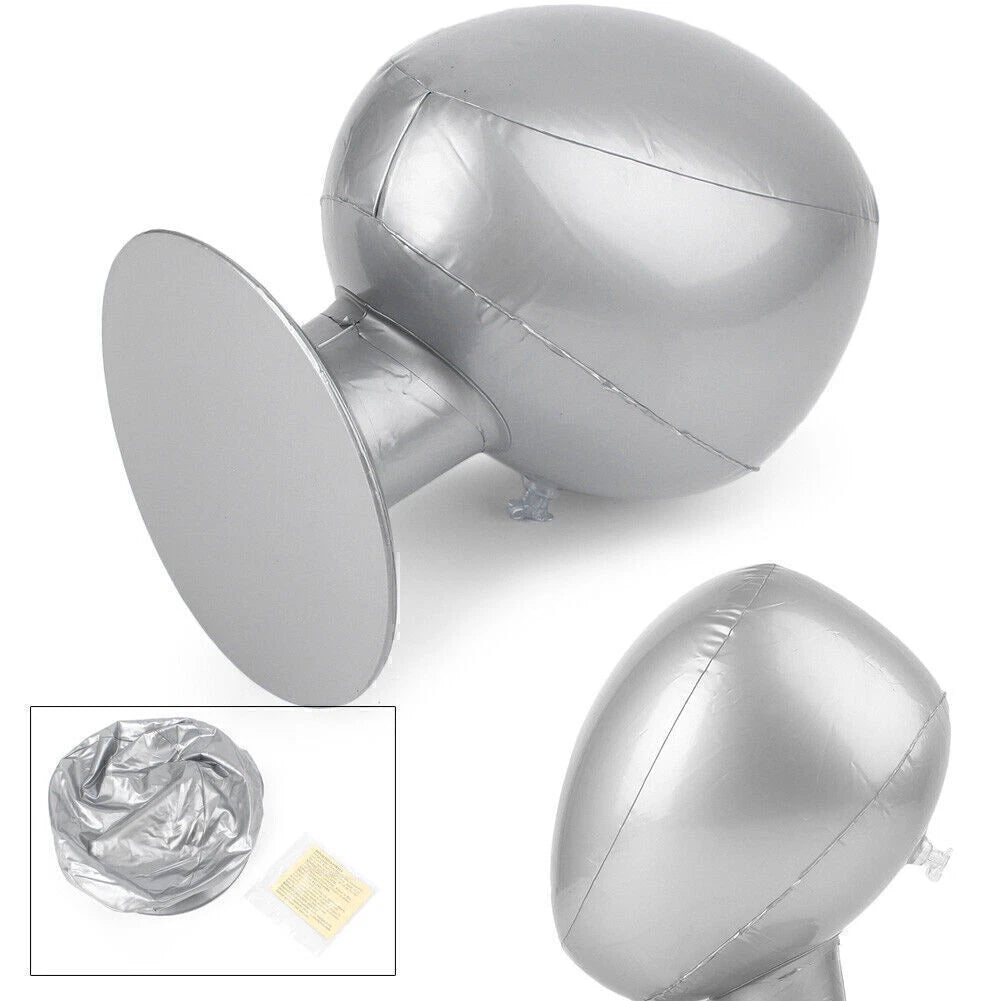 Inflatable Mannequin Head for Hats - Round Silver Torso (1pc)