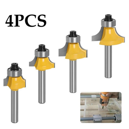 4PCS Corner Round Router Bits for Woodworking