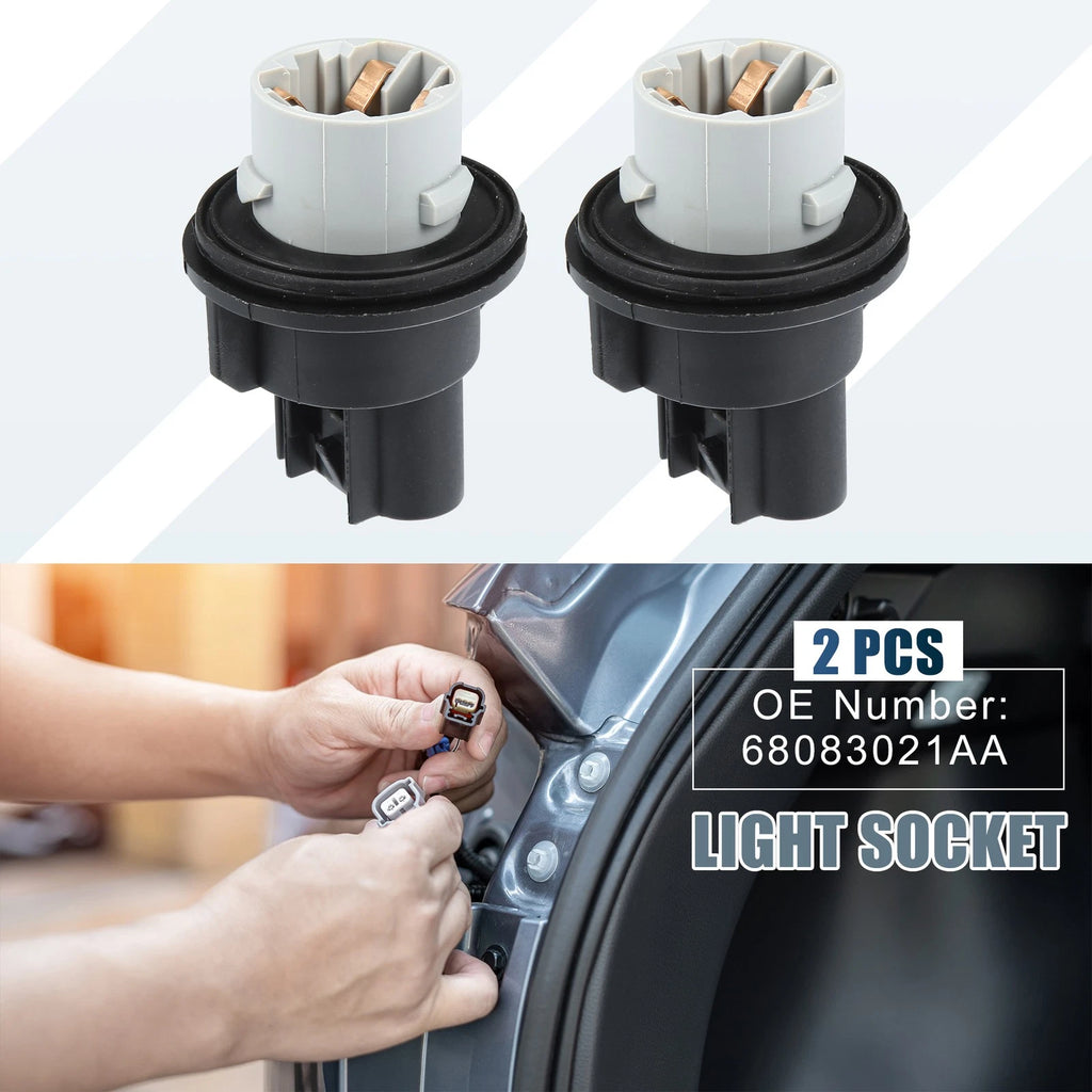 2X Turn Signal Light Bulb Socket Holder 68083021AA for Ram 1500 (2009–2012)