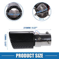 Exhaust Tip Tail Pipe with Red LED Lights 1.4-2.2Inch Inlet (Universal)