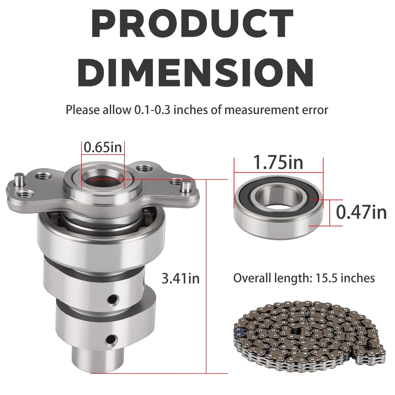 Camshaft Assembly for Yamaha Raptor 700 700R (2009–2024) w/ Timing Chain Bearing