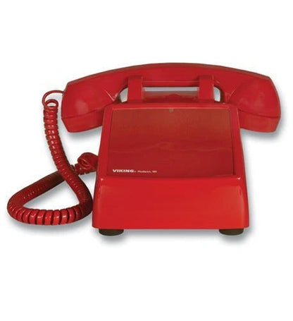 No Dial Desk Phone for Viking K-1500P-D (Red)