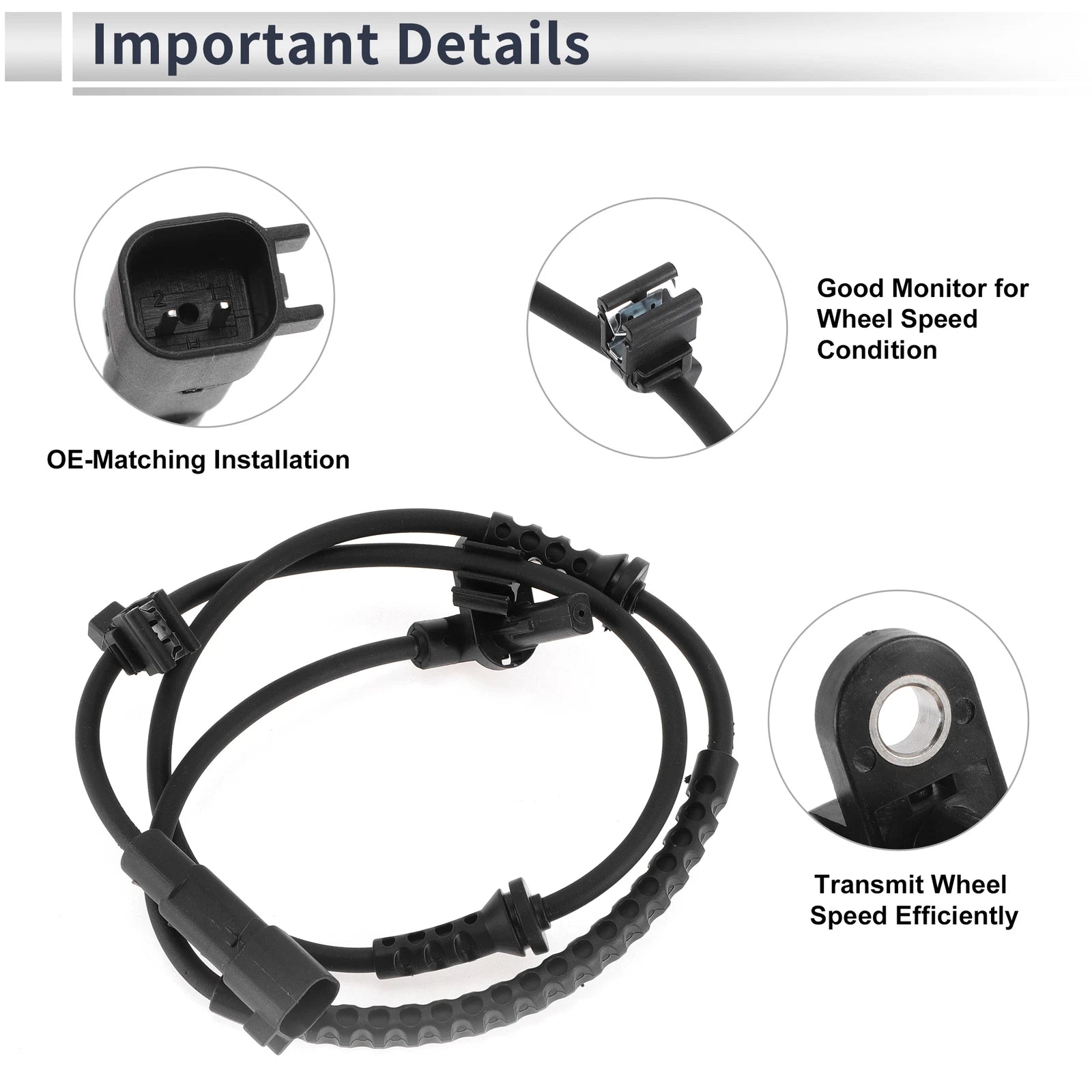 ABS Wheel Speed Sensor No. 95019935 for Chevrolet Sonic (2012–2020) Front Right