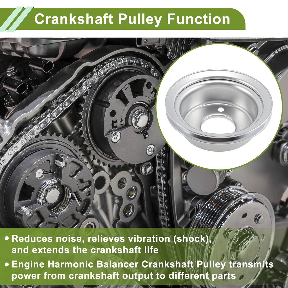 Harmonic Balancer Crank Pulley for Ford Mustang (1965–1966)