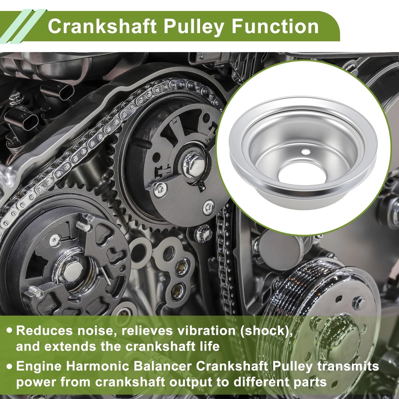 Harmonic Balancer Crank Pulley for Ford Mustang (1965–1966)