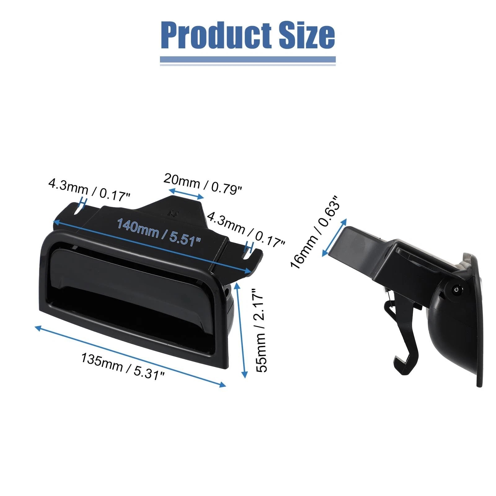 Center Console Cover Lock Armrest Lid Catch Plastic Replacement for GMC (2019–2023)