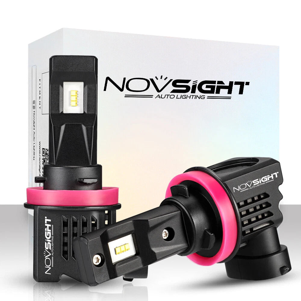 H11 LED Headlight Low Beam Bulbs for Multiple Vehicles (6000K, 10000LM)